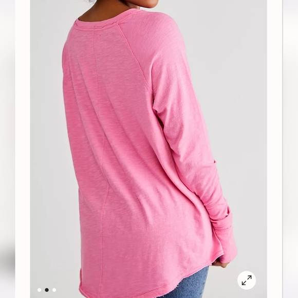 Free People We The Free Arden Tee Aurora Pink XS - Picture 9 of 10